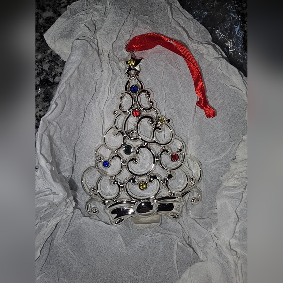 Lenox Other - Lenox Multi-Crystal Silverplate Tree Ornament